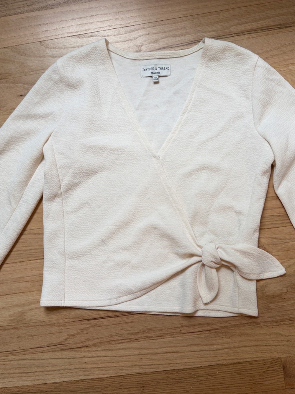 Madewell cream Tie-Front V-Neck Women's top